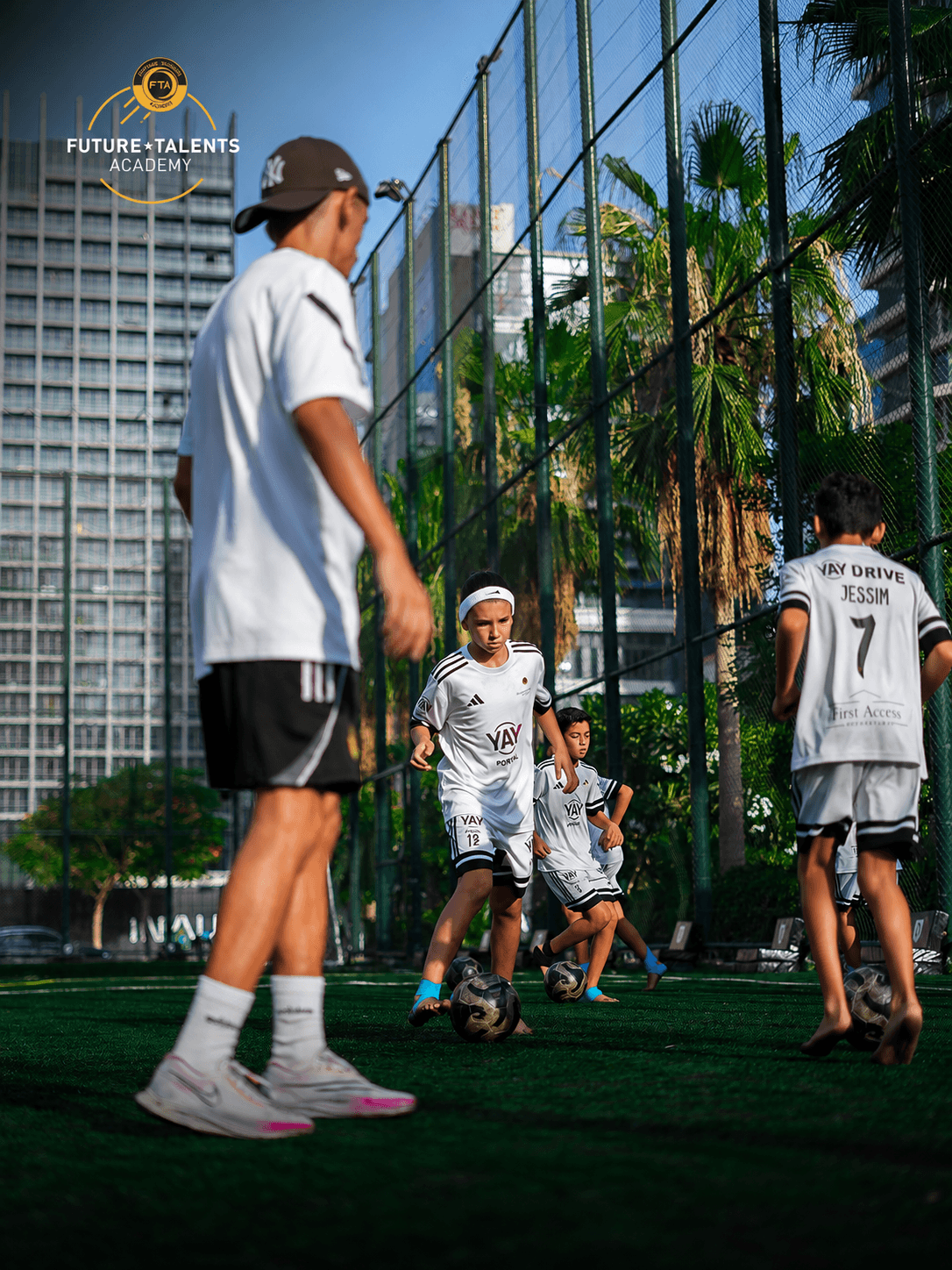 Future Talents Academy players training together